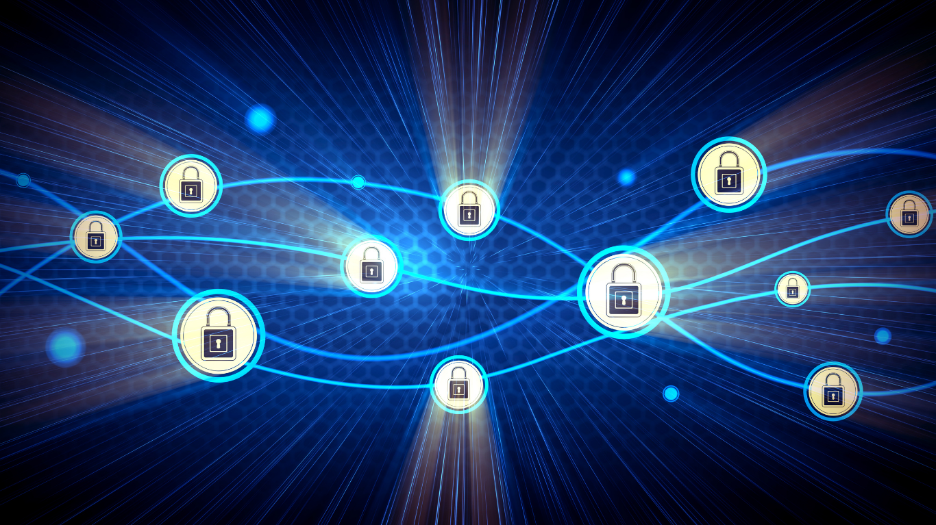 Bannière numérique bleue - Initiation à la cybersécurité